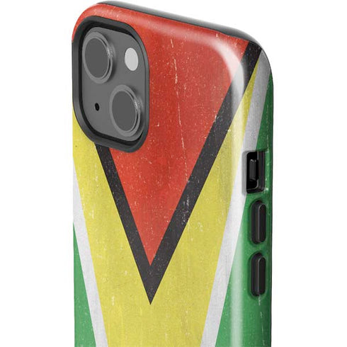 Guyana Flag Distressed iPhone 14 Plus Impact Case